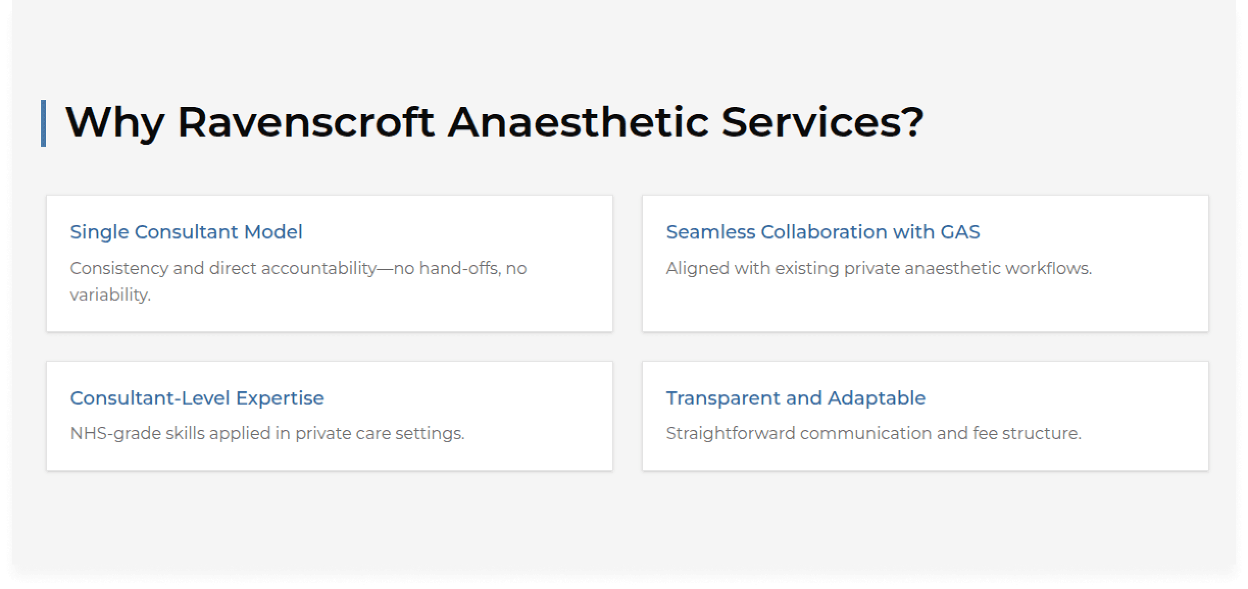 Ravenscroft Anaesthetic Services Block